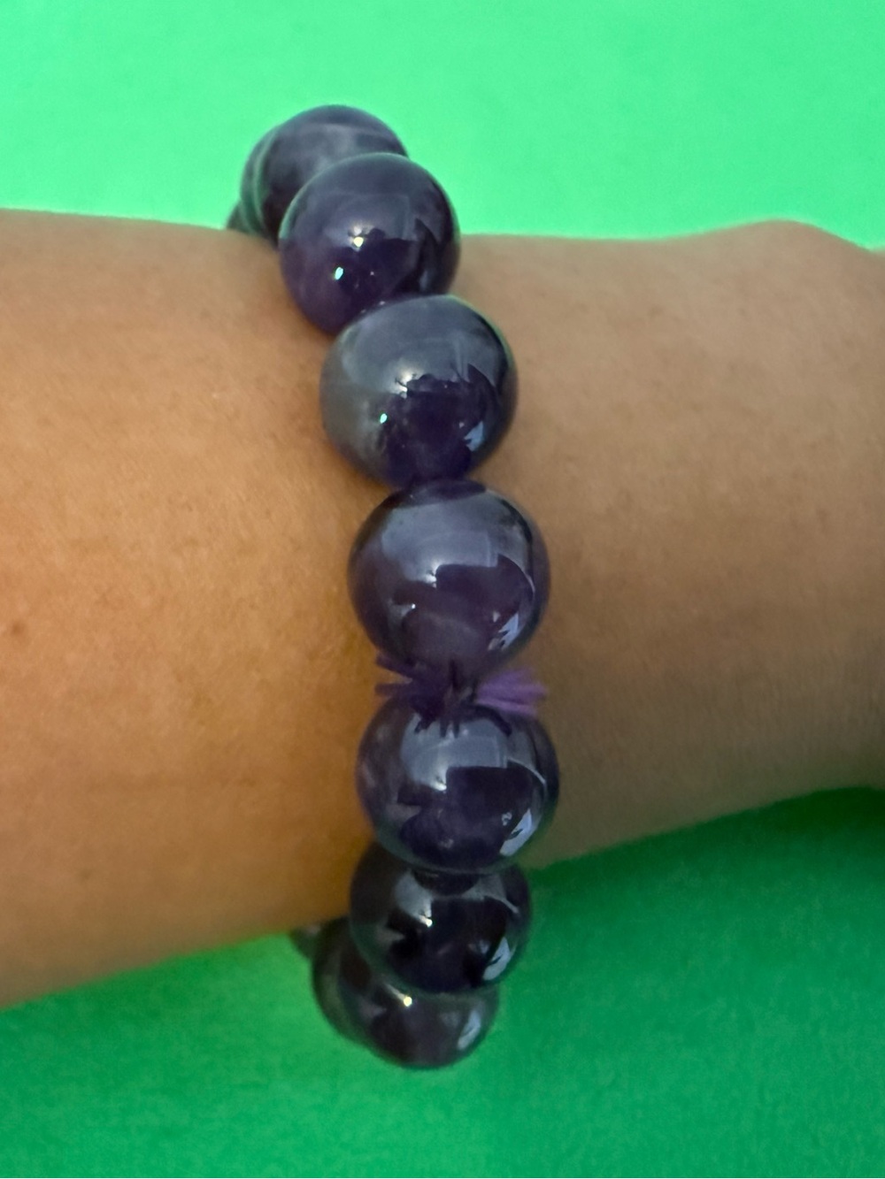 Amethyst Beaded Stretch Bracelet - Women Jewelry